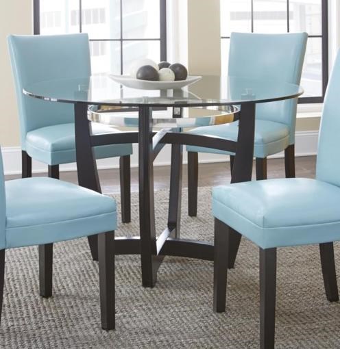 Steve Silver Matinee Glass Top Dining Table Sam Levitz Furniture Dining Tables