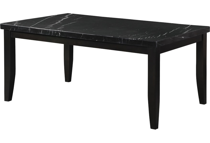 Steve Silver Markina Mk500tl Mt Contemporary Rectangular Dining Table With Marble Top Dunk Bright Furniture Dining Tables