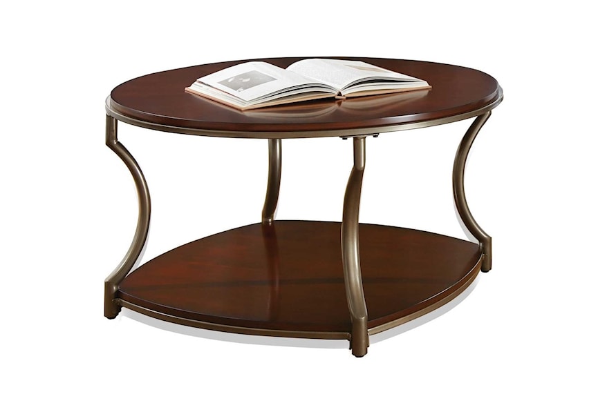 Steve Silver Miles Transitional Round Cocktail Table with Shelf | Royal  Furniture | Cocktail/Coffee Tables