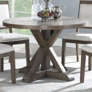 Steve Silver Molly My4848t Rustic 48 Round Dining Table Dunk Bright Furniture Dining Tables