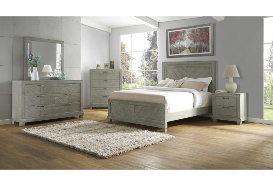 Steve Silver Montana Rustic Six Drawer Dresser And Mirror Set