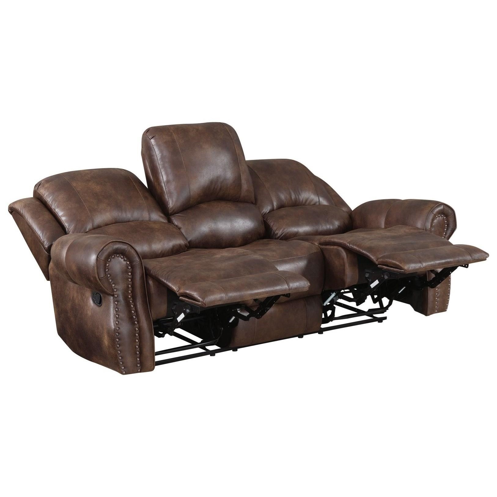 Vendor 3985 Navarro Na850s Faux Leather Manual Recliner Sofa
