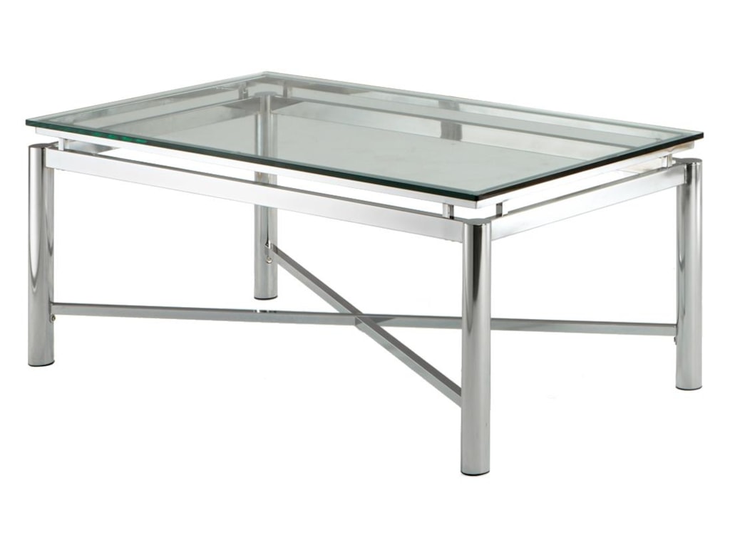 Steve Silver NovaGlass Top Cocktail Table
