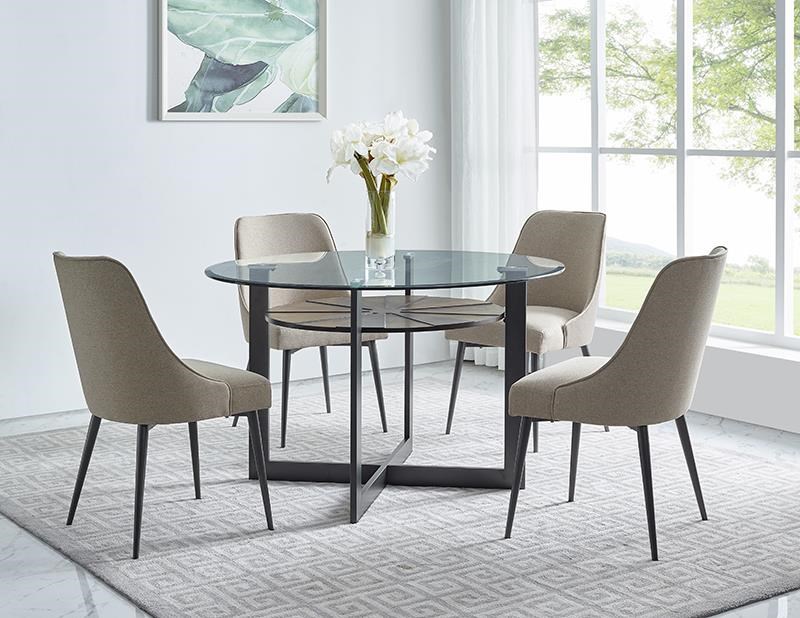 Steve Silver Olson Ss 5 Piece Dining Set Includes Table And 4 Side