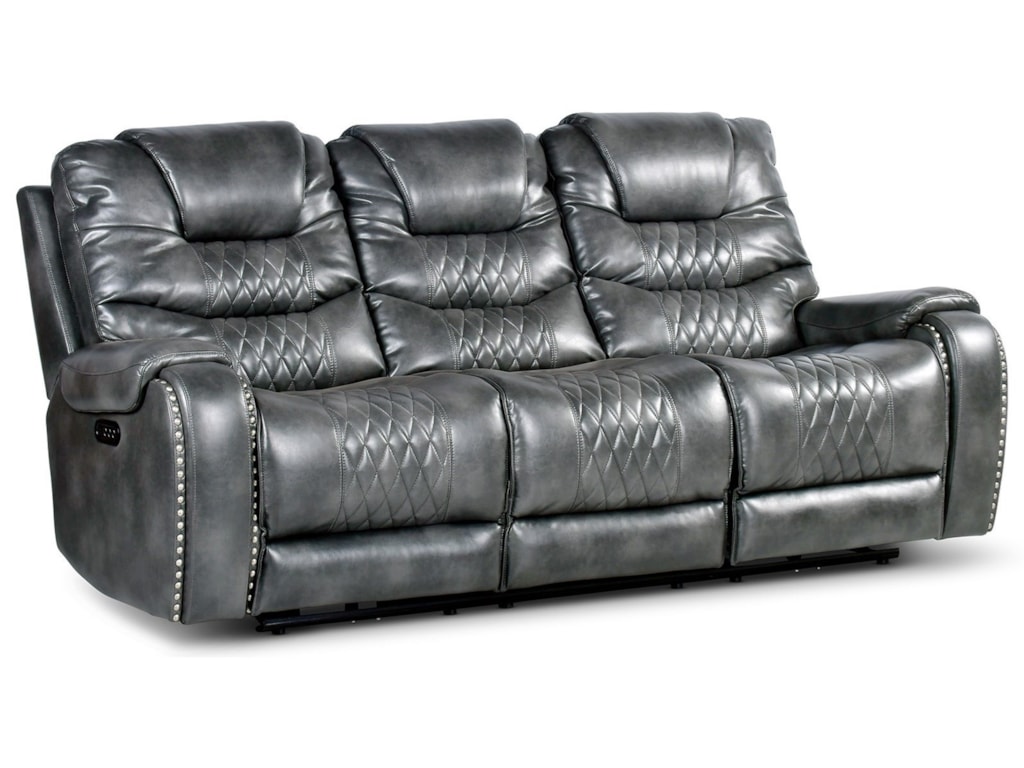 Park Avenue Traditional Reclining Sofa With Headrest And Lumbar Support By Steve Silver At Wayside Furniture