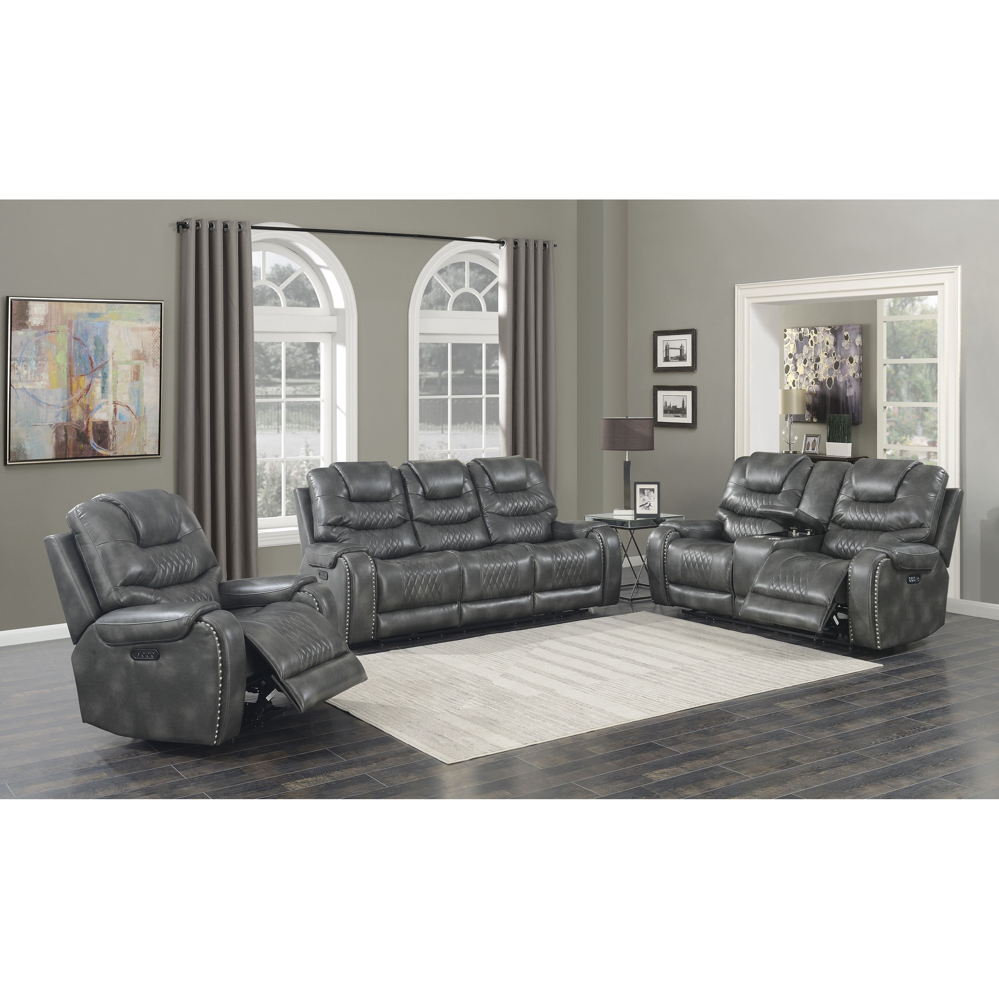 Steve Silver Park Avenue Traditional Power Reclining Sofa With