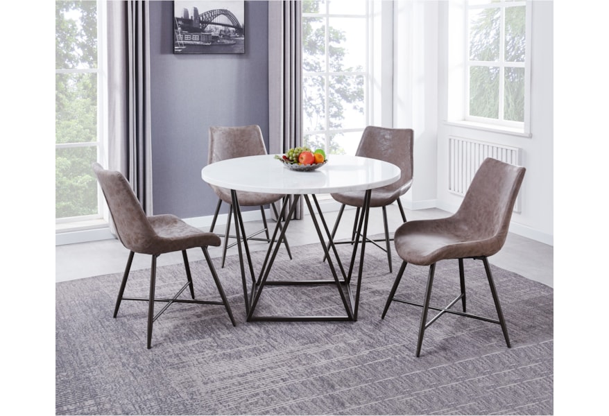 Steve Silver Ramona 5 Piece Dining Table And Chair Set A1 Furniture Mattress Dining 5 Piece Sets