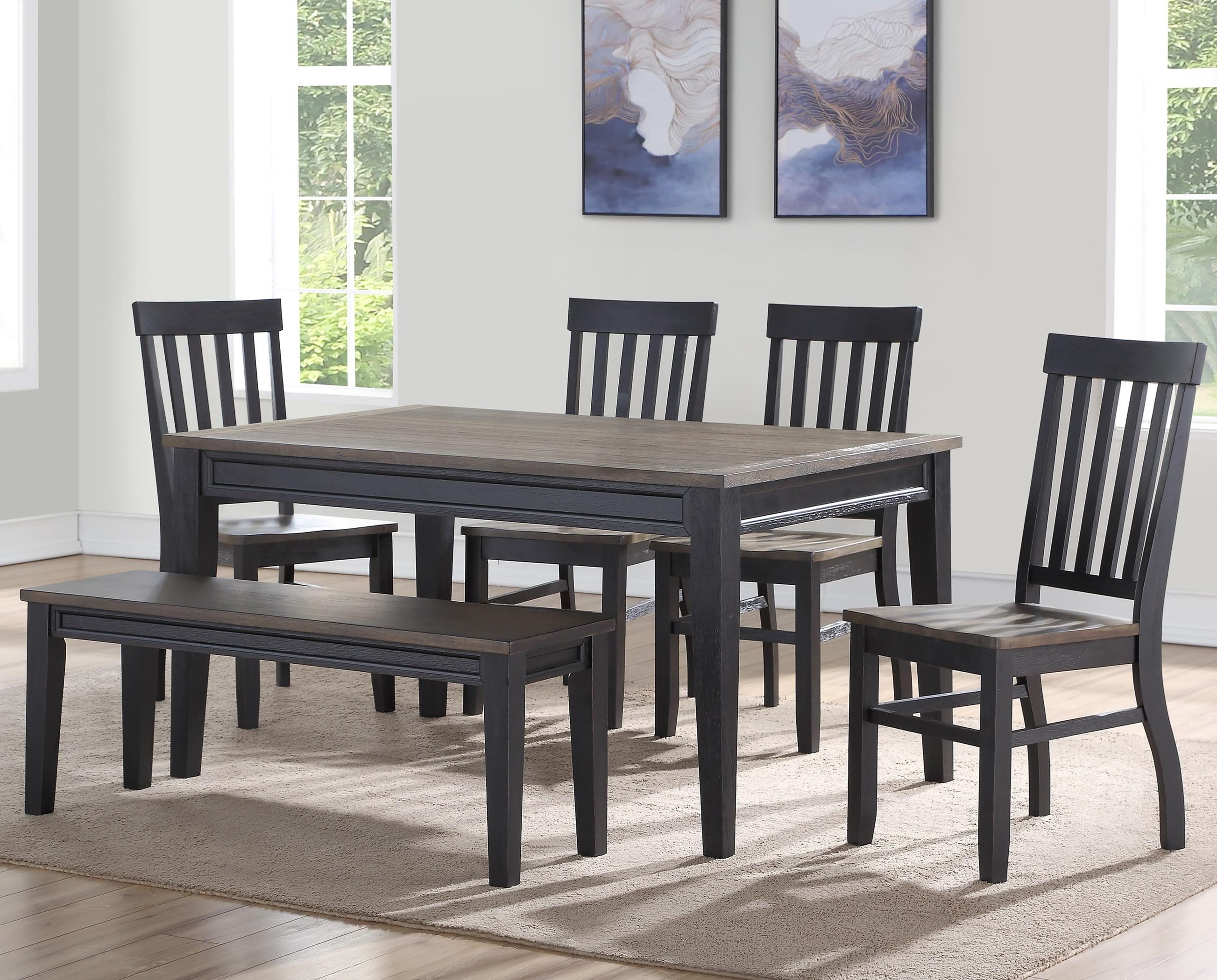 Vendor 3985 Raven Casual Six Piece Dining Set With Bench Becker