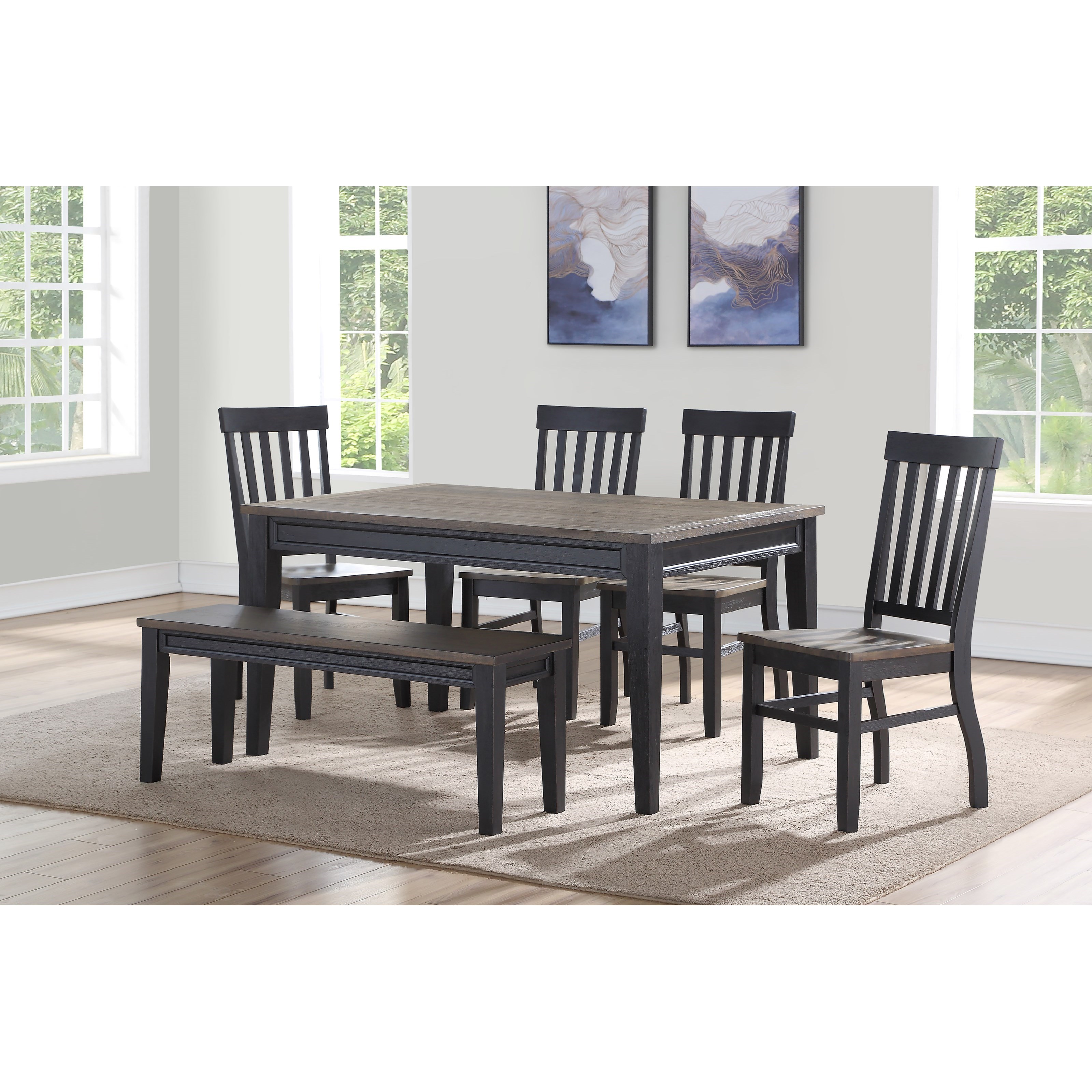 Belfort Essentials Raven Casual Two Tone Dining Table Belfort