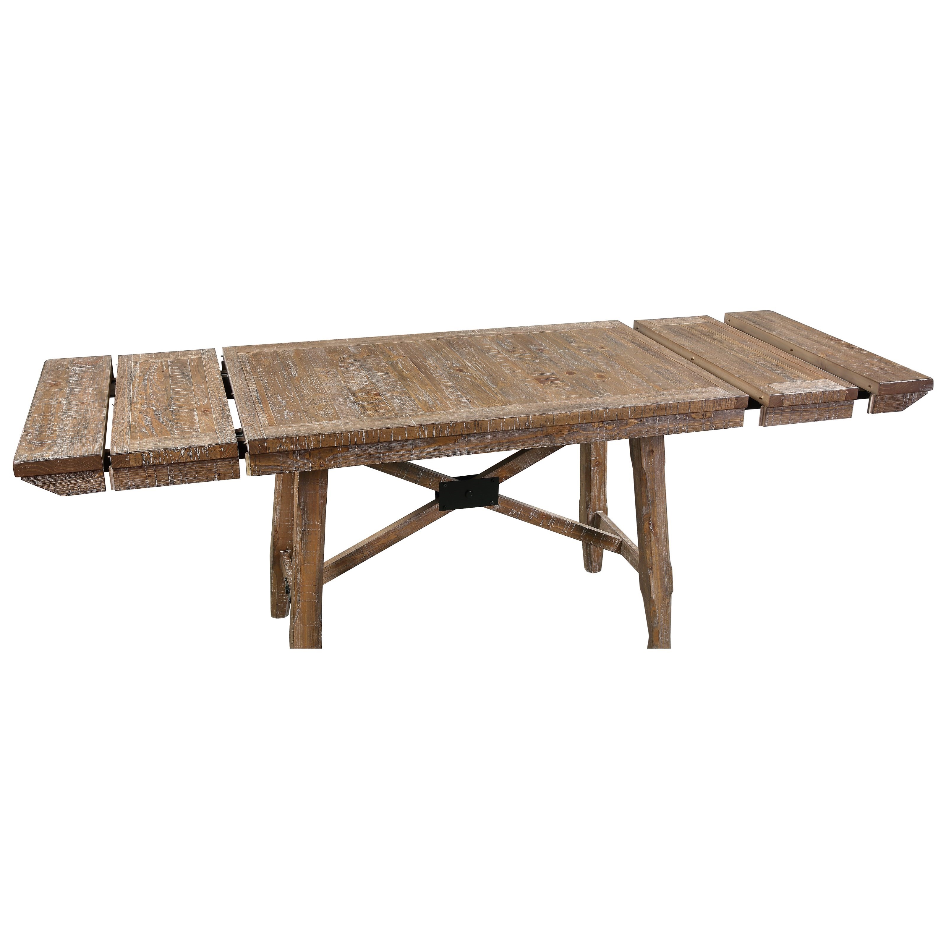 Steve Silver Riverdale Rustic 7 Piece Dining Table Set With Expandable Leaves A1 Furniture Mattress Dining 7 Or More Piece Sets