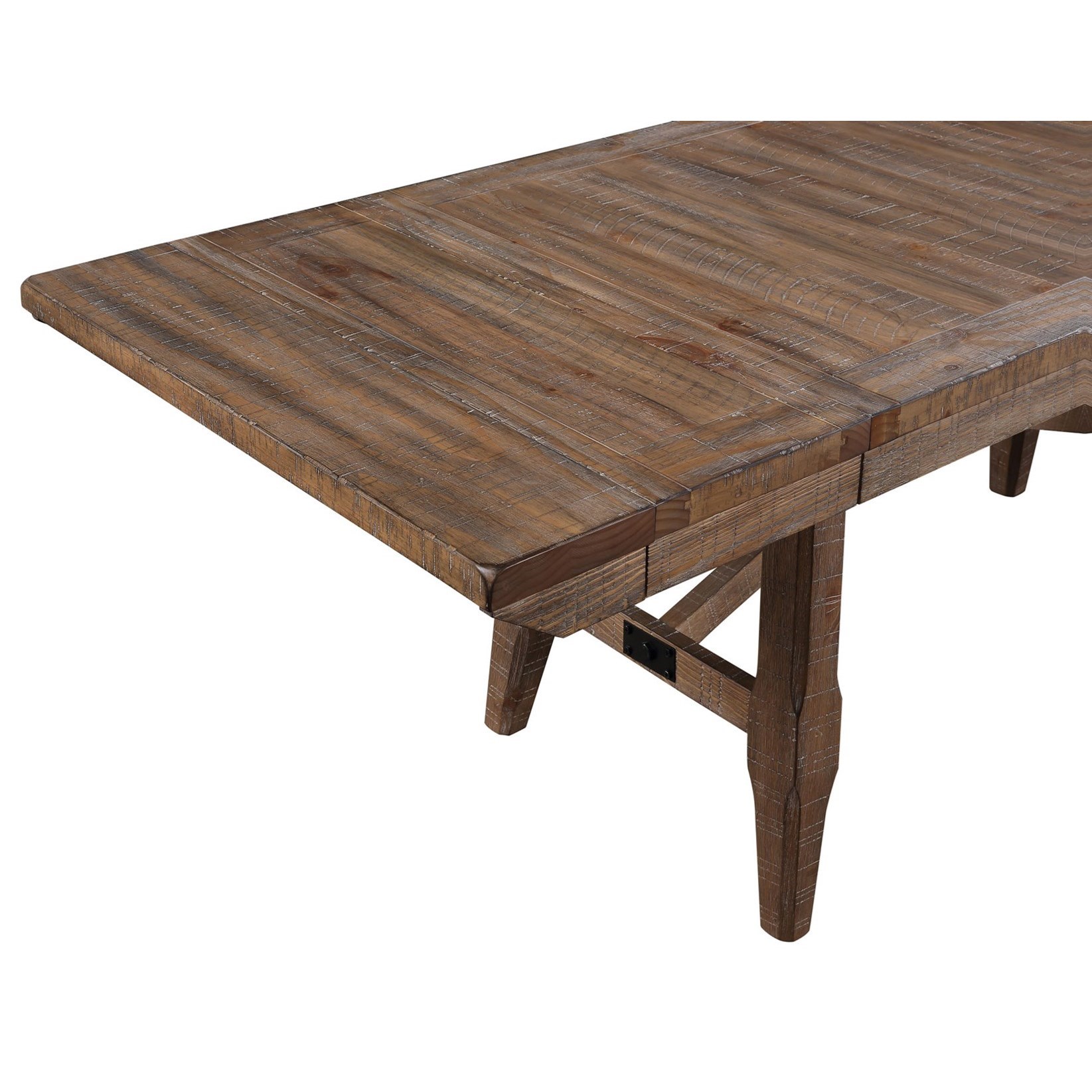 Steve Silver Riverdale Rustic Dining Table With Expandable Leaves A1 Furniture Mattress Dining Tables