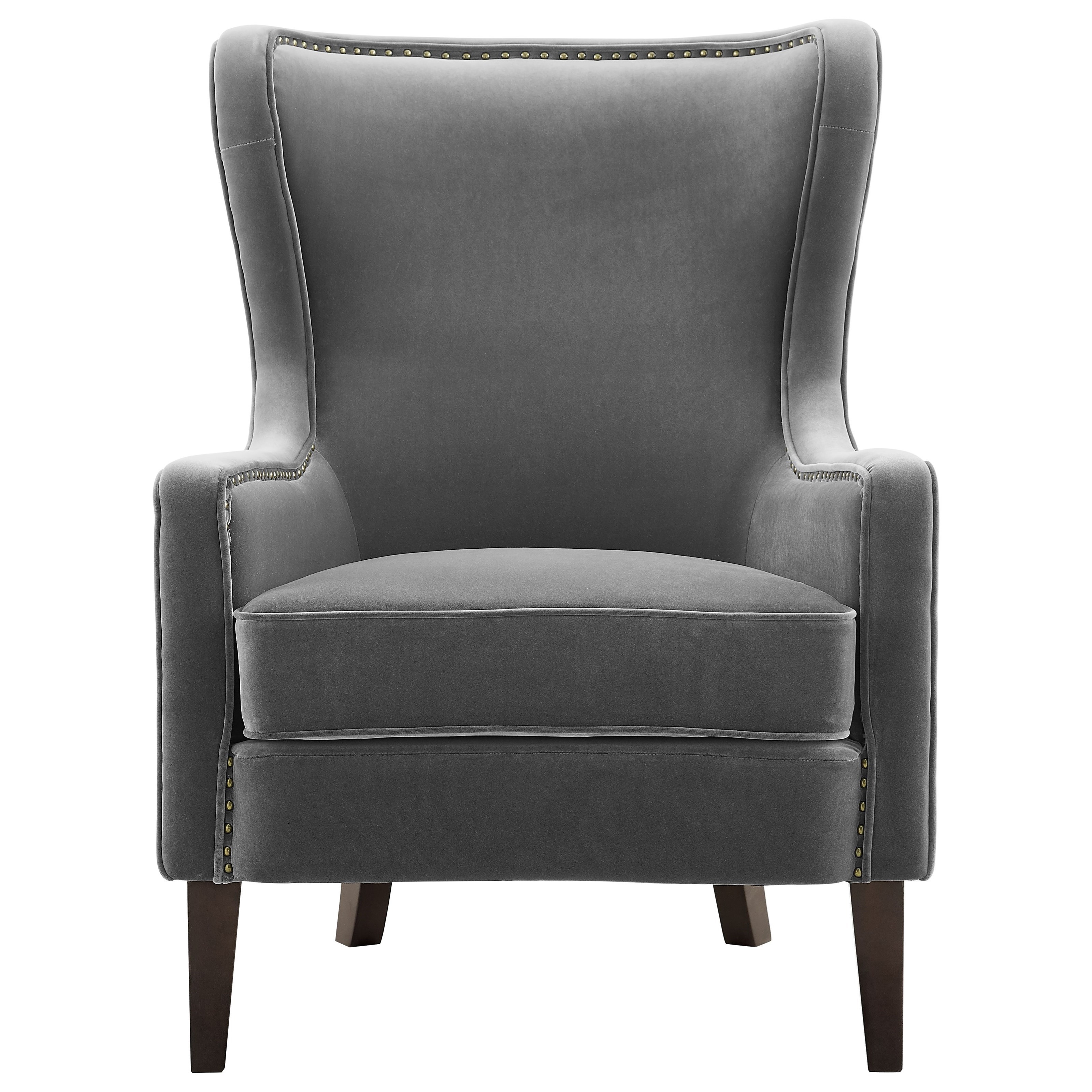 silver wingback chair