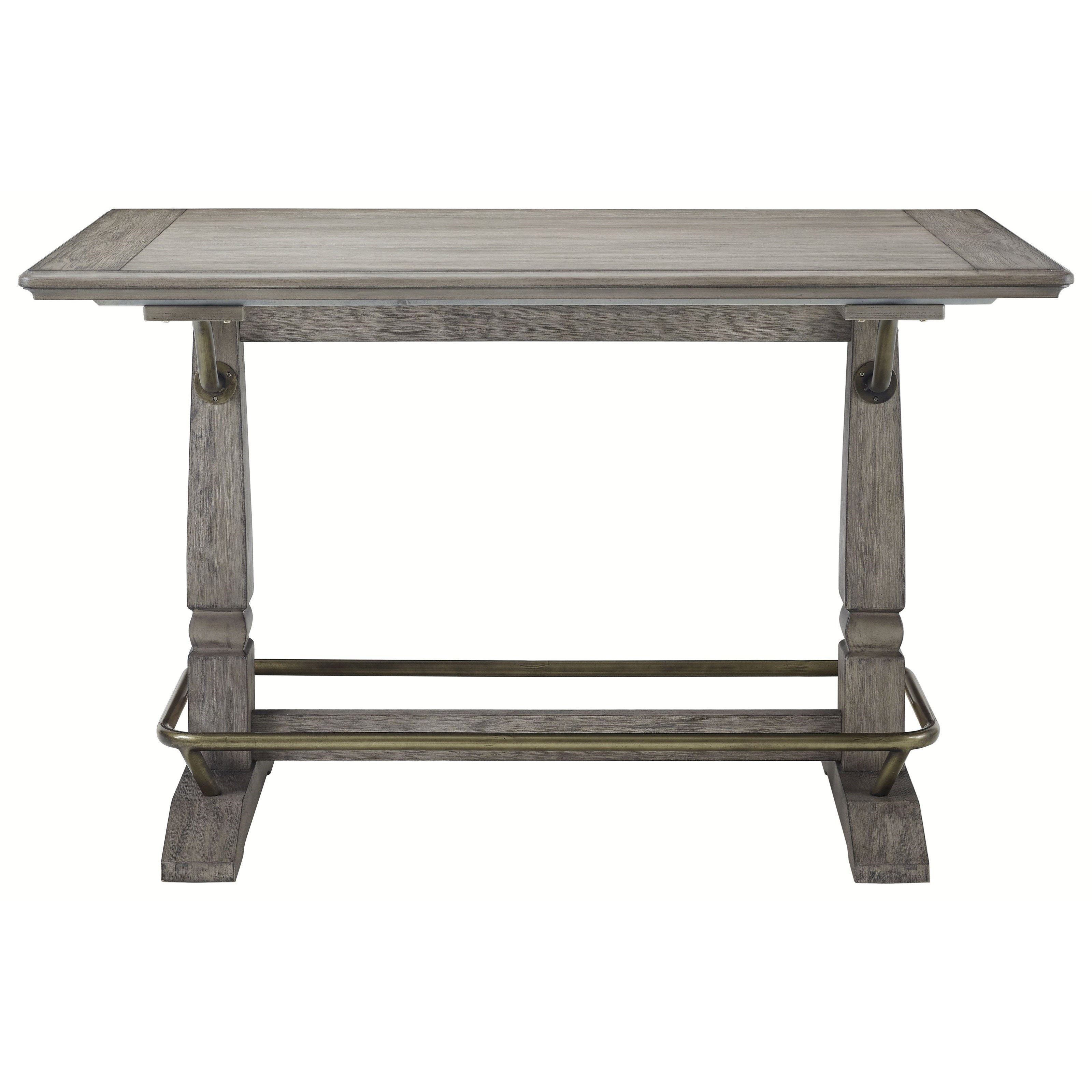 Vendor 3985 Ryan 0181509 Transitional Counter Height Table With Gallery Rails Becker Furniture Pub Tables