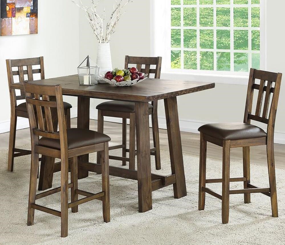 Saranac Rustic 5 Piece Dining Set Ruby Gordon Home Pub Table And Stool Sets