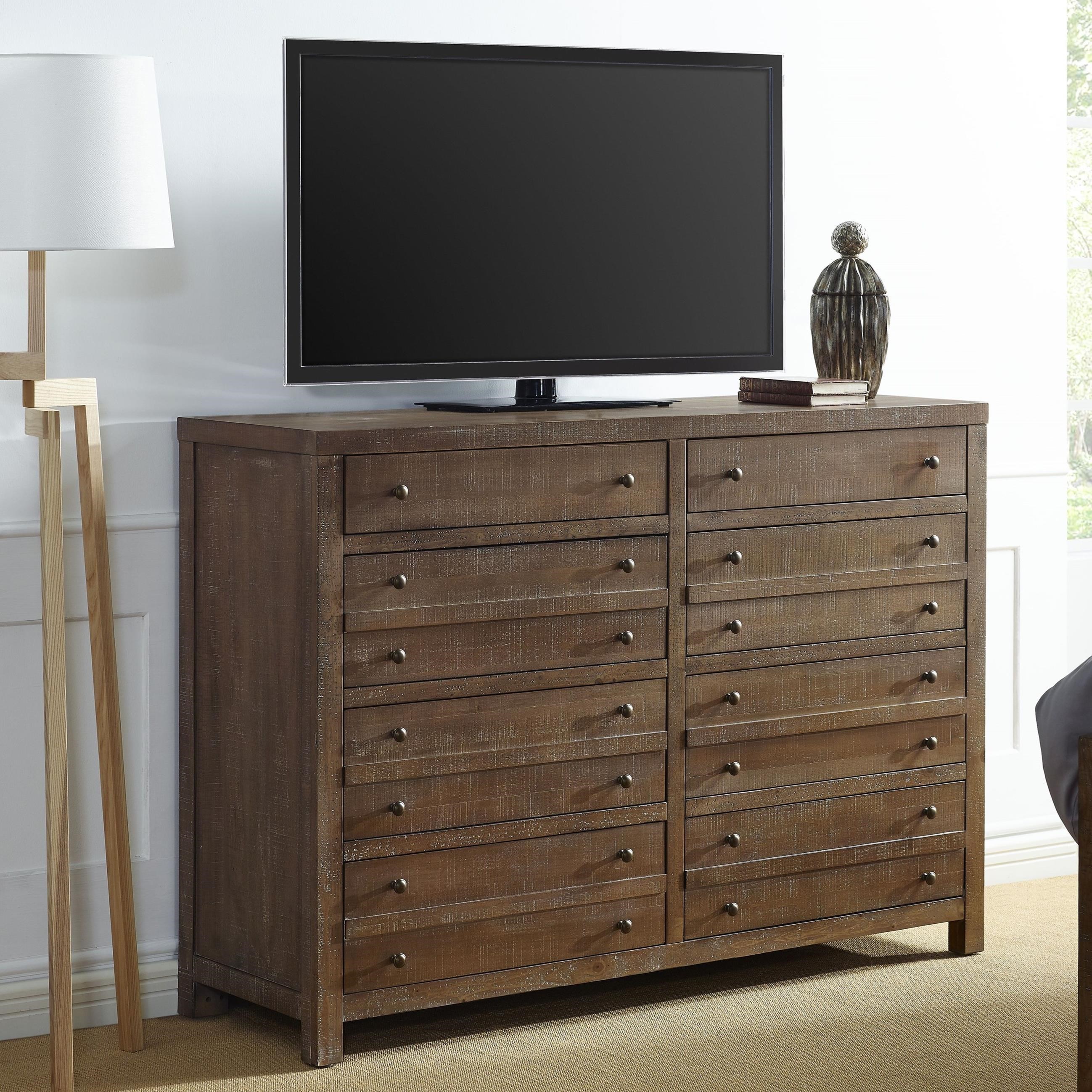 Steve Silver Seneca Transitional 8 Drawer Dresser With