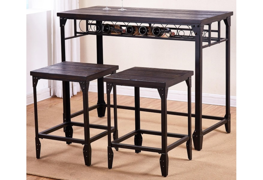 Steve Silver Sherlock 3 Piece Style Counter Table Set Steve Silver Sherlock 3 Piece