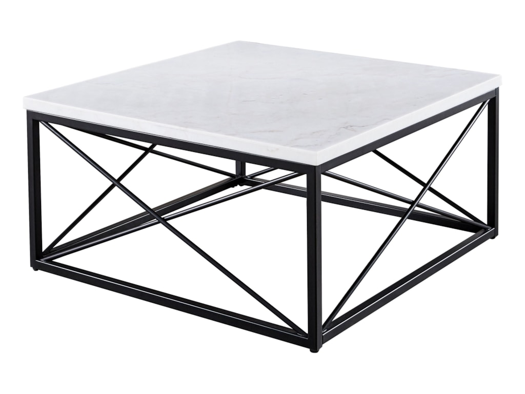 Salter White Marble Top Square Tail Table Salter White Marble Top Square Tail Table