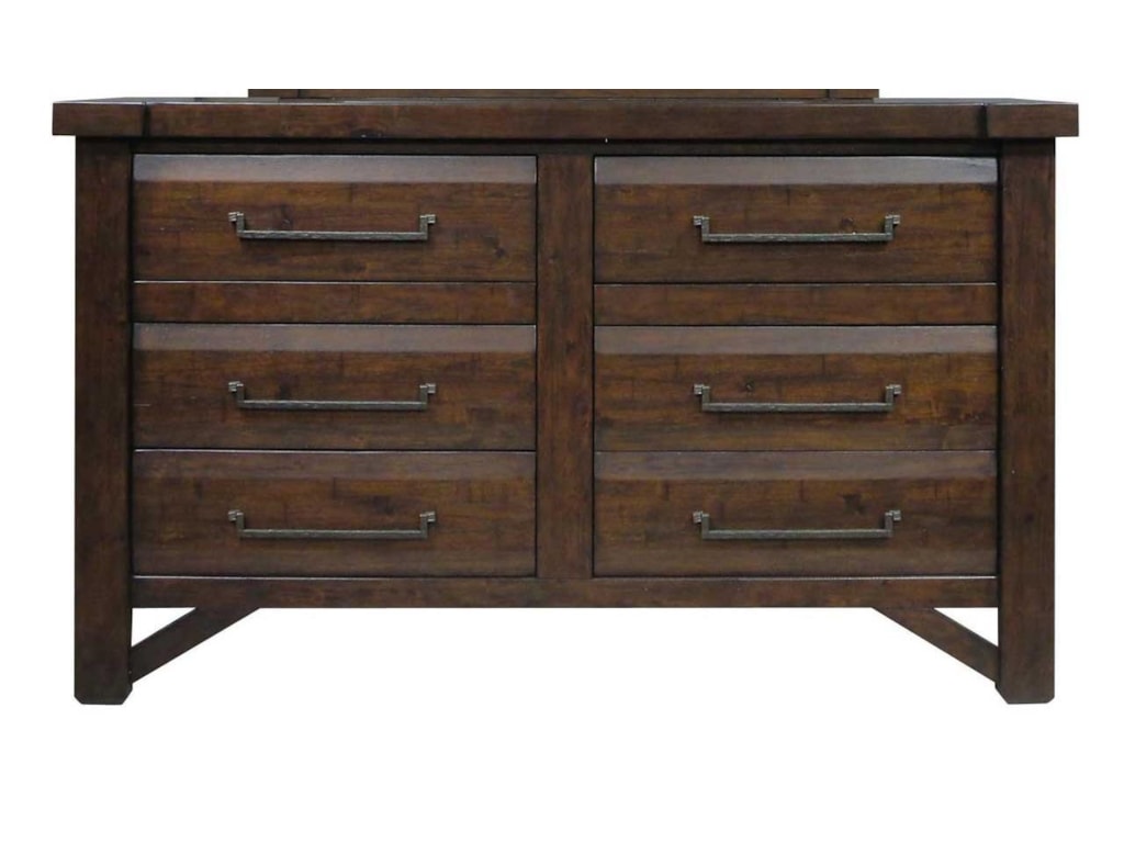 Steve Silver Timber Rustic Six Drawer Dresser Sadler S Home