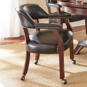 Steve Silver Tournament Tu500ab Tournament Game Arm Chair With Casters Dunk Bright Furniture Dining Chairs With Casters