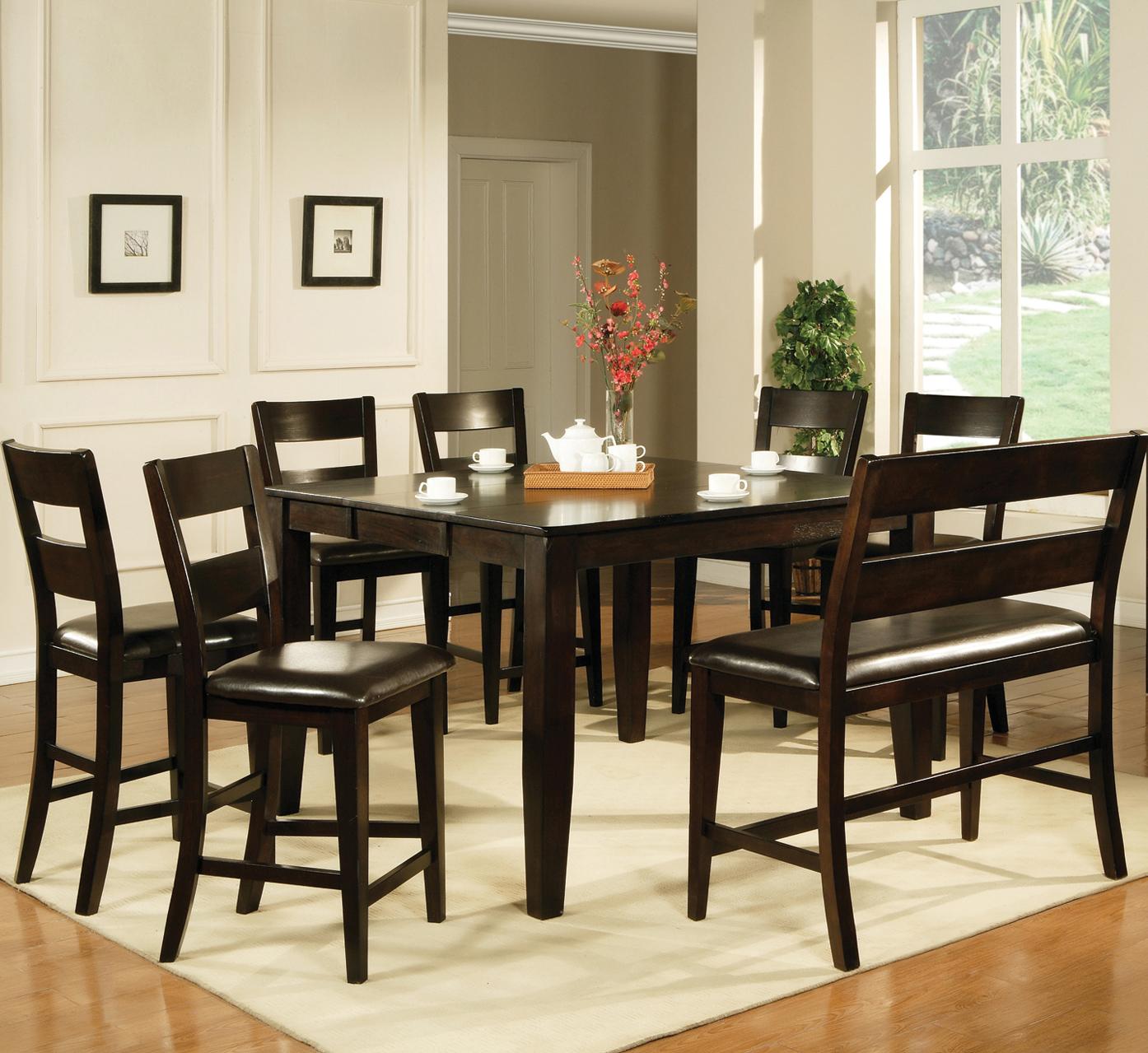 Counter Height Dining Set includes 4 Chairs *Bench Sold Separately