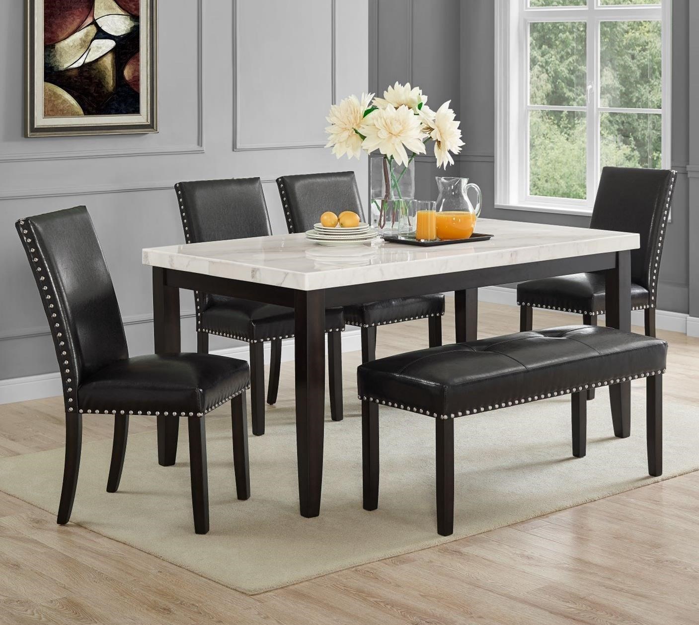 Steve Silver Westby Transitional Table And Chair Set With Bench