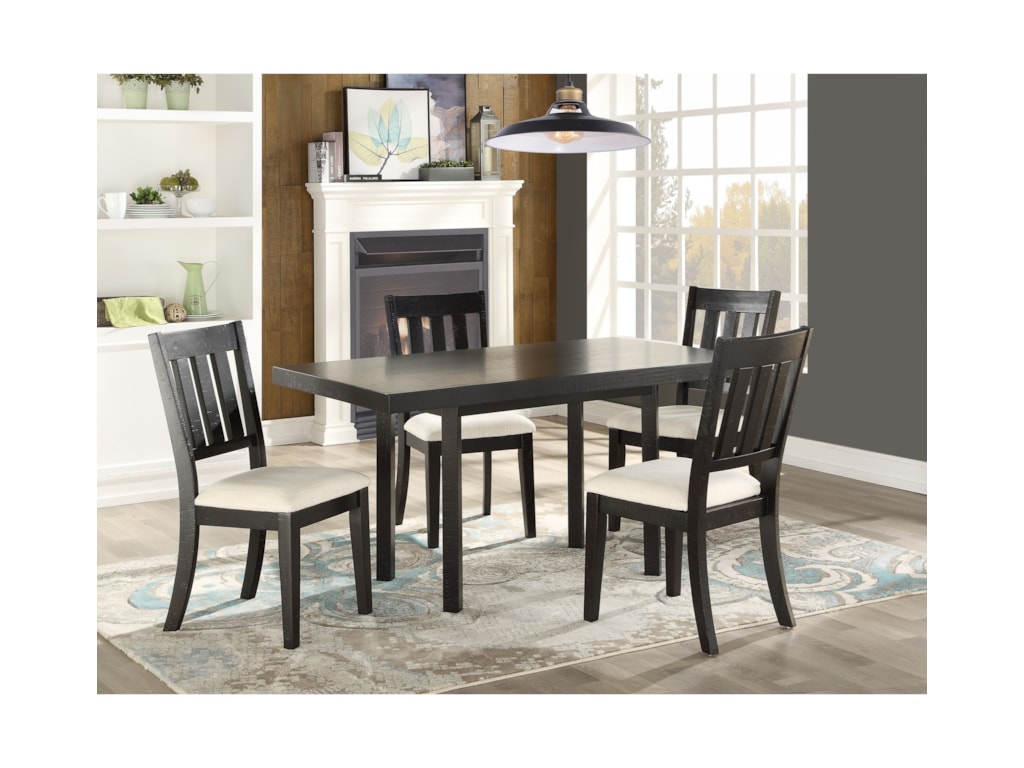 Steve Silver Zeke Transitional 5 Piece Dining And Chair Set Steve Silver Zeke Transitional 5 Piece Dining And Chair Set