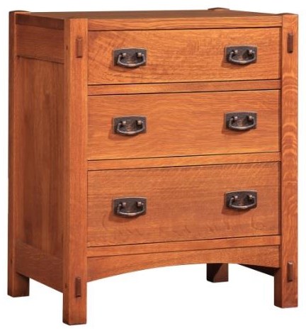 Stickley Oak Mission Classics 3 Drawer Nightstand Williams Kay