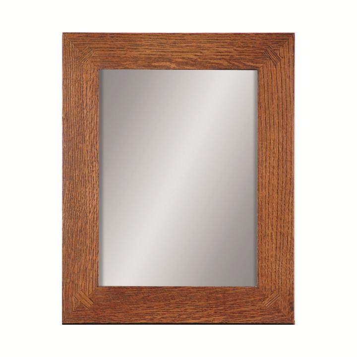 Stickley Oak Mission Classics Flat Glass Hanging Mirror With Oak