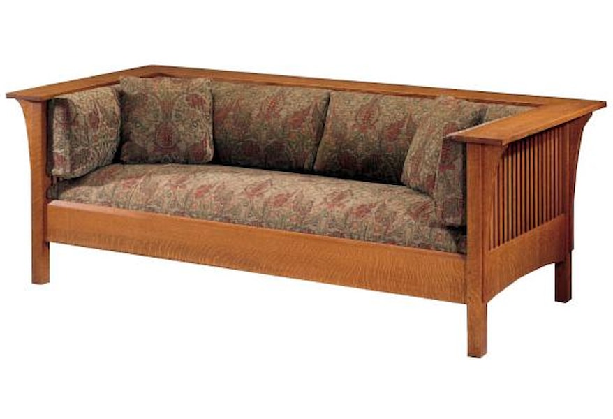 Stickley Oak Mission Clics Prairie Spindle Settle Sprintz Furniture Sofas Mission Clics Prairie Spindle Settle