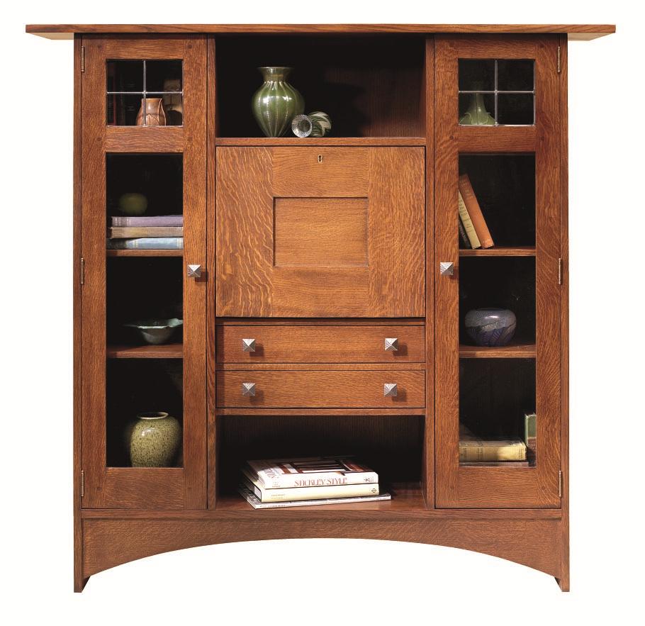 Stickley Oak Mission Classics Ellis Fall Front Bookcase