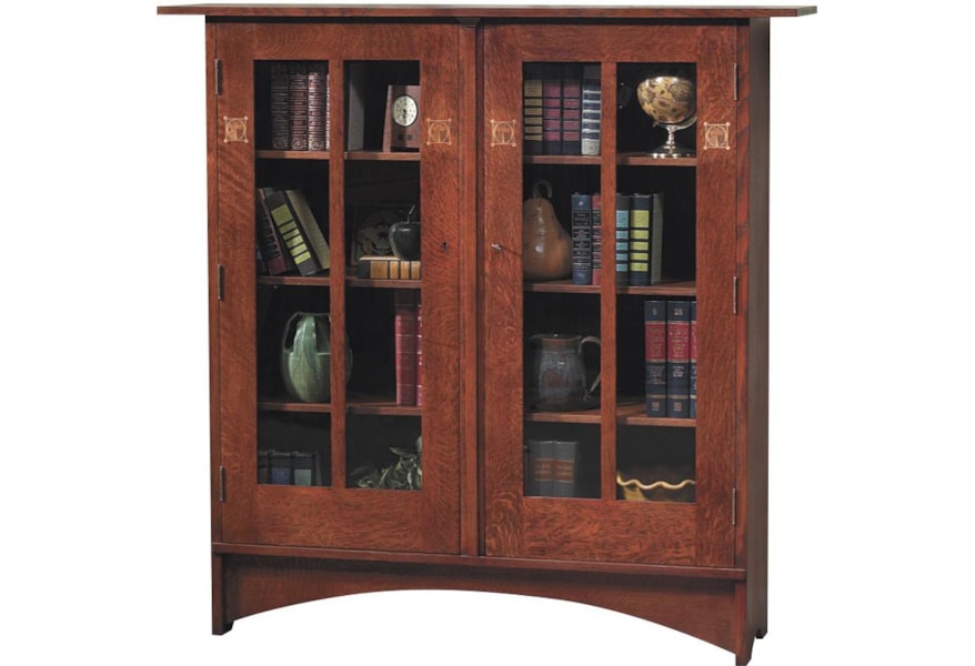 Stickley Oak Mission Classics Harvey Ellis 2 Door Bookcase With