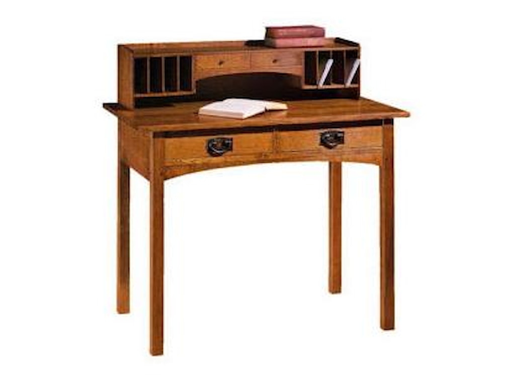 Stickley Oak Mission Classics 2 Drawer Writing Desk With Deck