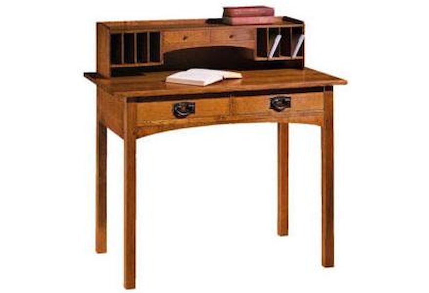 Stickley Oak Mission Classics 2 Drawer Writing Desk With Deck