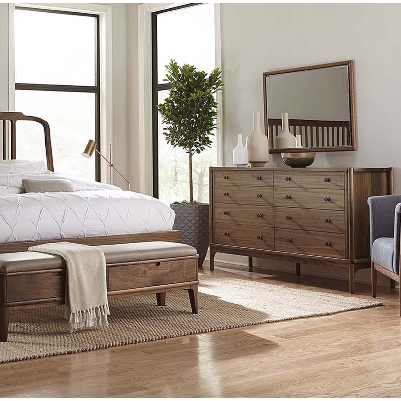 Stickley Walnut Grove 6 Drawer Solid Wood Dresser Sprintz Furniture Dressers