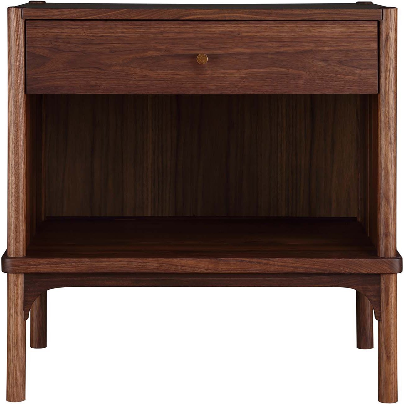 Stickley Walnut Grove Open Solid Wood Nightstand Sprintz Furniture Nightstands