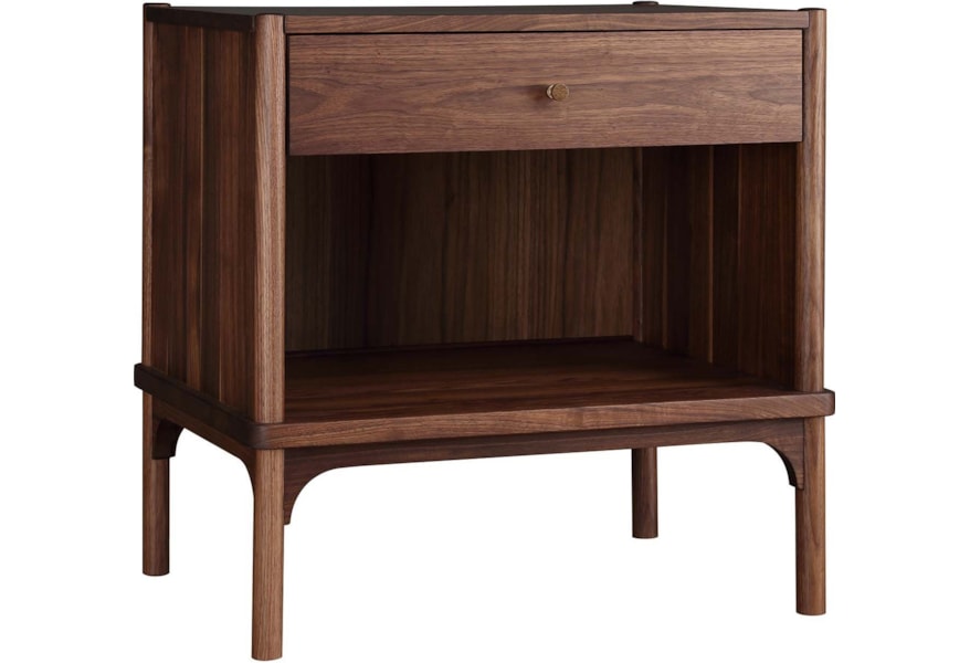 Stickley Walnut Grove Open Solid Wood Nightstand Jacksonville Furniture Mart Nightstands