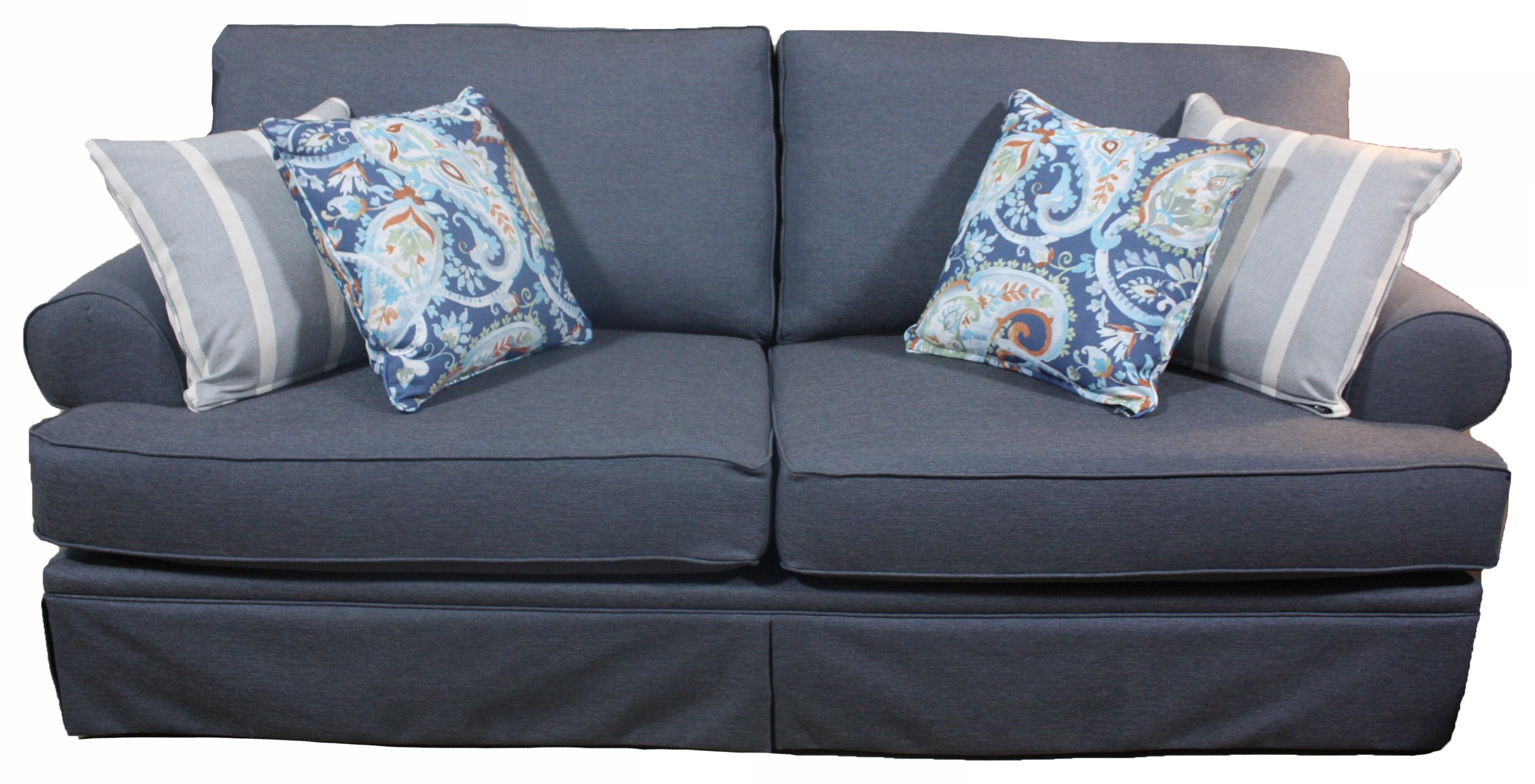 rolled arm sofa with skirt