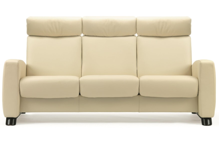 Stressless Arion 19 A10 1406030 Contemporary High Back Reclining Sofa Dunk Bright Furniture Reclining Sofas