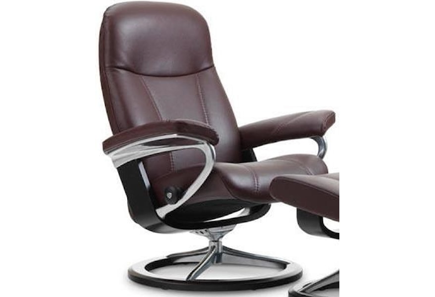 Stressless Consul 1020310 Large Reclining Chair With Signature