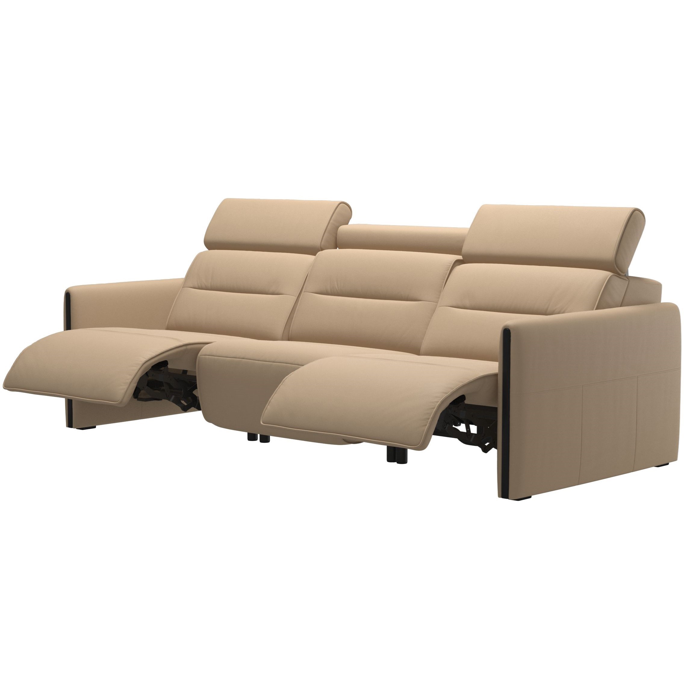 Stressless Emily Power 3 Seat Sofa With Wood Arms Fashion