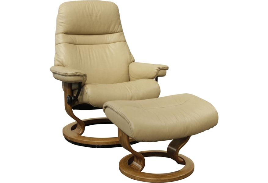 Stressless Sunrise Small Stressless Chair Ottoman Homeworld Furniture Reclining Chair Ottoman Sets