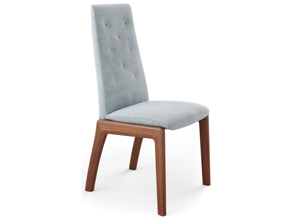 Stressless rosemary 1845751 reclining high back dining chair with d100 base dunk bright furniture dining side chairs