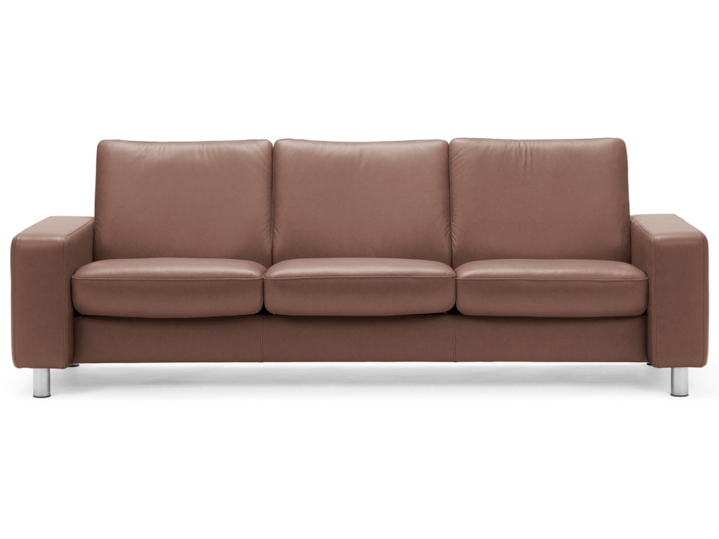 Stressless Pause 1416030 Low Back Reclining Sofa John V Stressless Pauselow Back Reclining Sofa