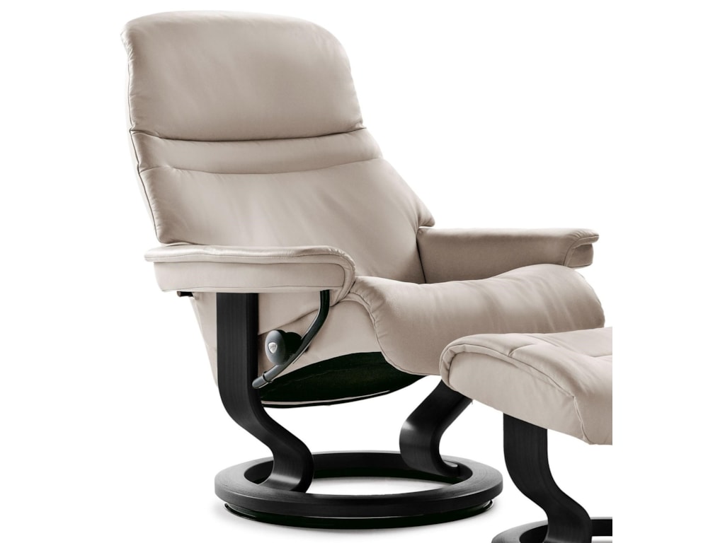 stressless sunrise 1238010 large reclining chair with classic base