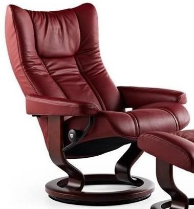 stressless wing 1060010 large reclining chair with classic base