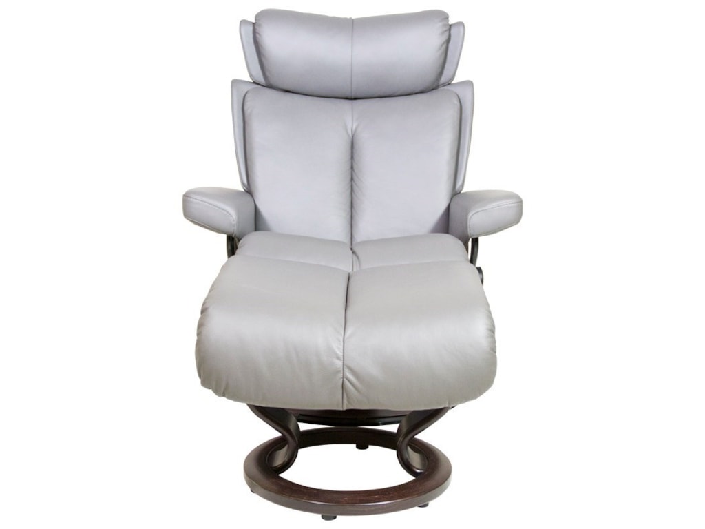 Stressless MagicMedium Chair & Ottoman with Classic Base
