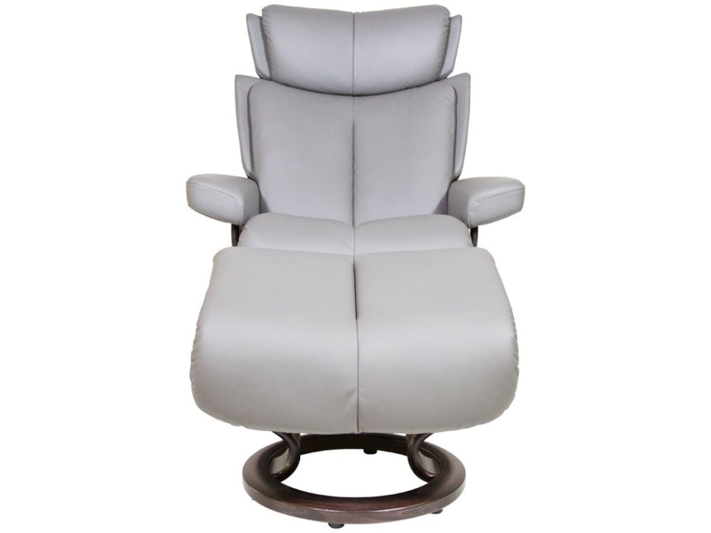 Stressless MagicSmall Chair & Ottoman with Classic Base