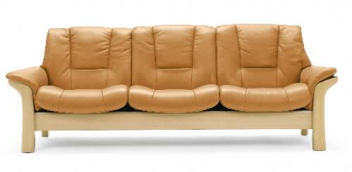 Stressless Buckingham 1079030 Low Back 3 Seater Reclining Sofa