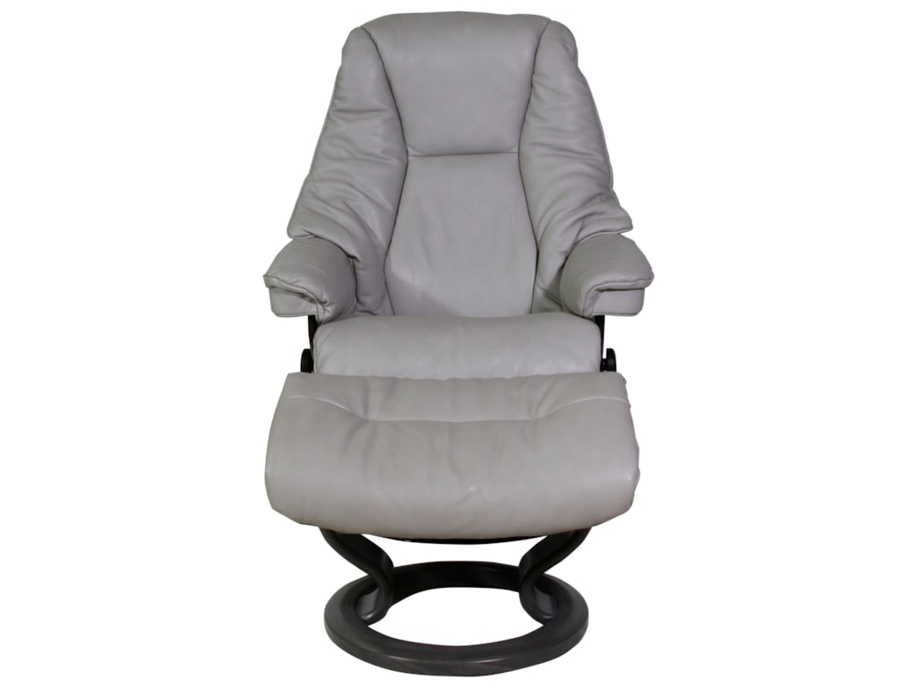 Stressless LiveSmall Chair & Ottoman with Classic Base