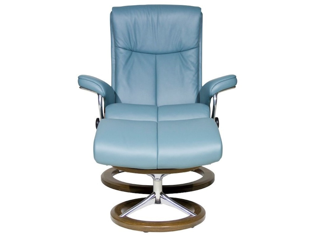 Stressless PeaceMedium Chair & Ottoman with Signature Base